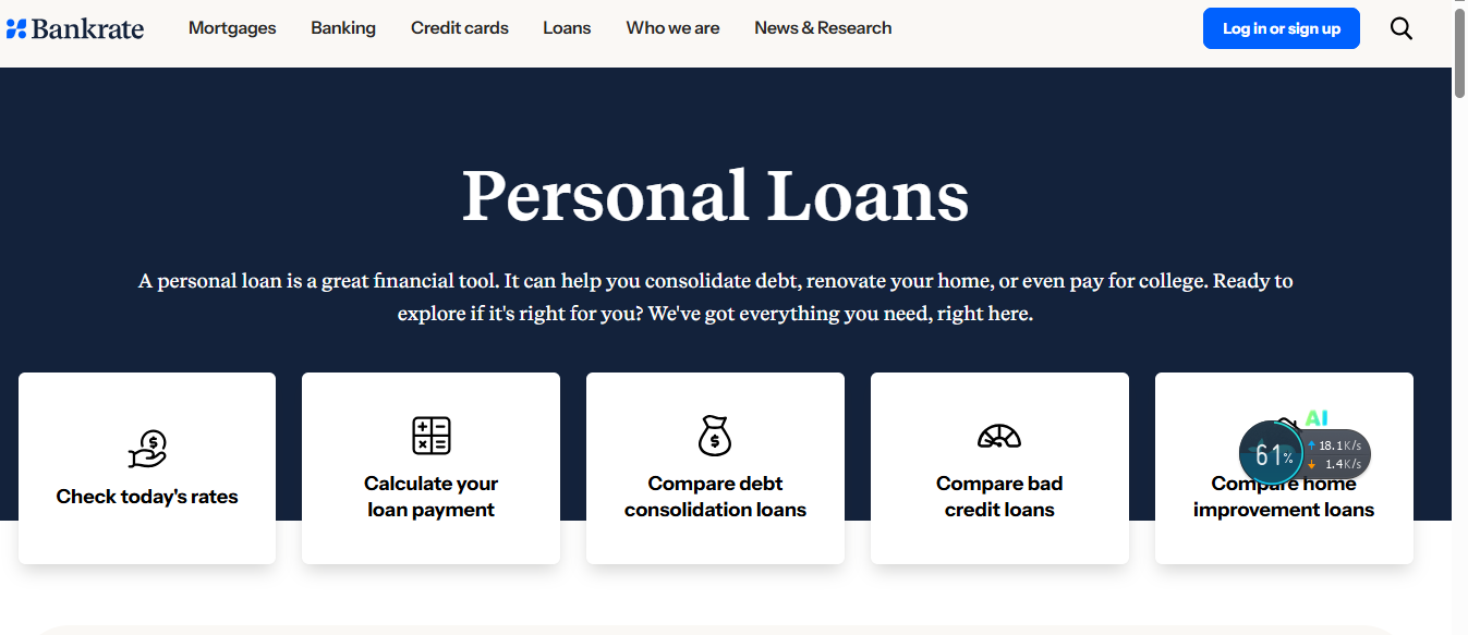 Personal loans comparison showing APR, interest rates, fees, monthly payments, and loan terms in 2026